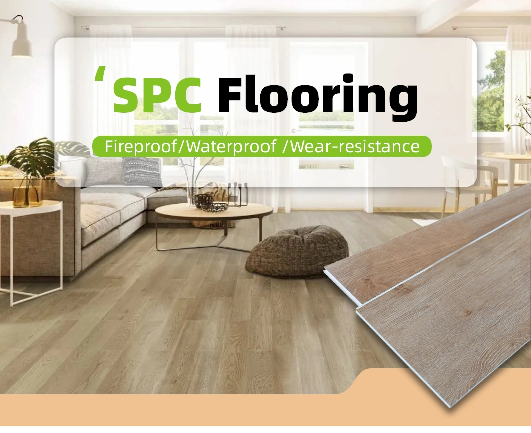 China Manufacturer Commercial Use Modern Style 100% Waterproof Spc Flooring Click Vinyl