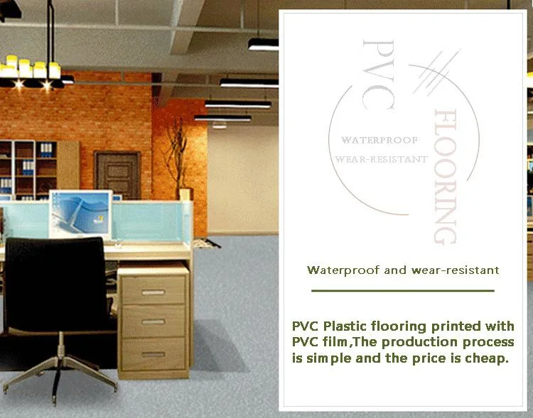 Wholesale Fire Resistant Waterproof Eco- Friendly Vinyl PVC Flooring