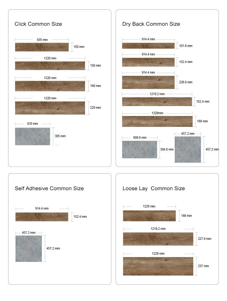 Professional Manufacturer Good Quality Vinyl Sheet Lvt Loose Lay PVC Flooring for Sale