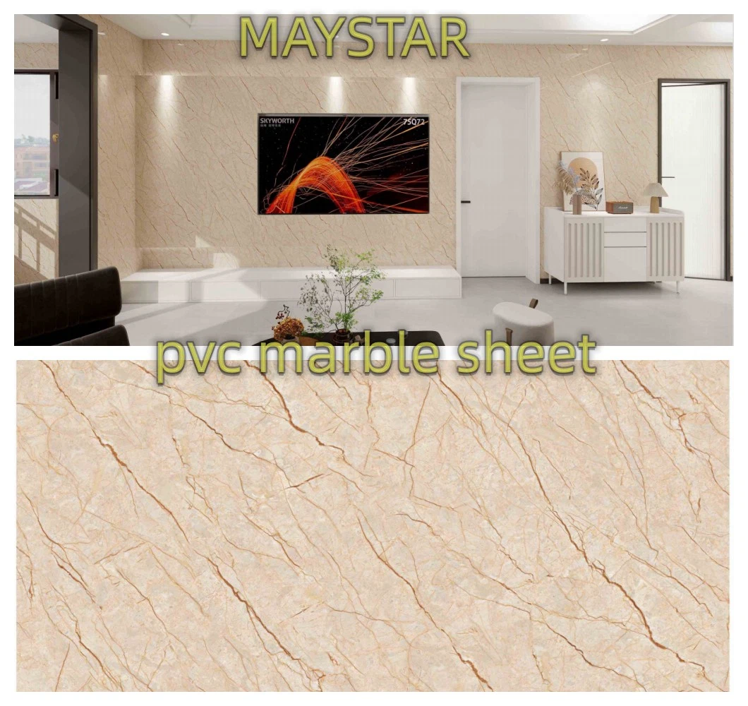 Different Patterned Easy Shape Flexible Fancy Waterproof Factory Wholesale Price Artificial Marble Plastic PVC Marble UV Sheet