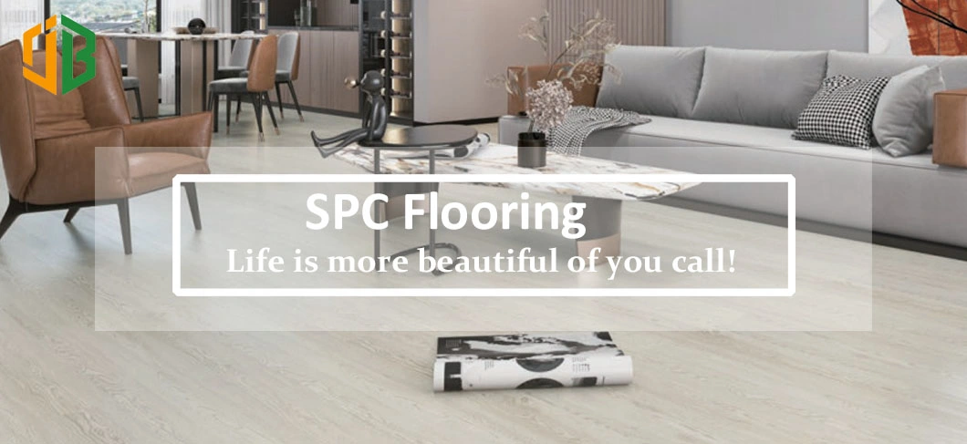 Waterproof Non-Slip Plastic Stone 4mm 5mm 6mm Clicklock UV Coating Spc PVC Vinyl Flooring China