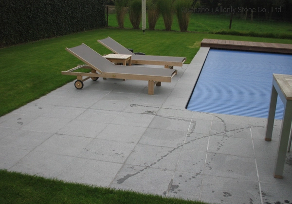 Bullnose G654 Padding Dark Flamed Pool Coping Tiles with Patio Pavers