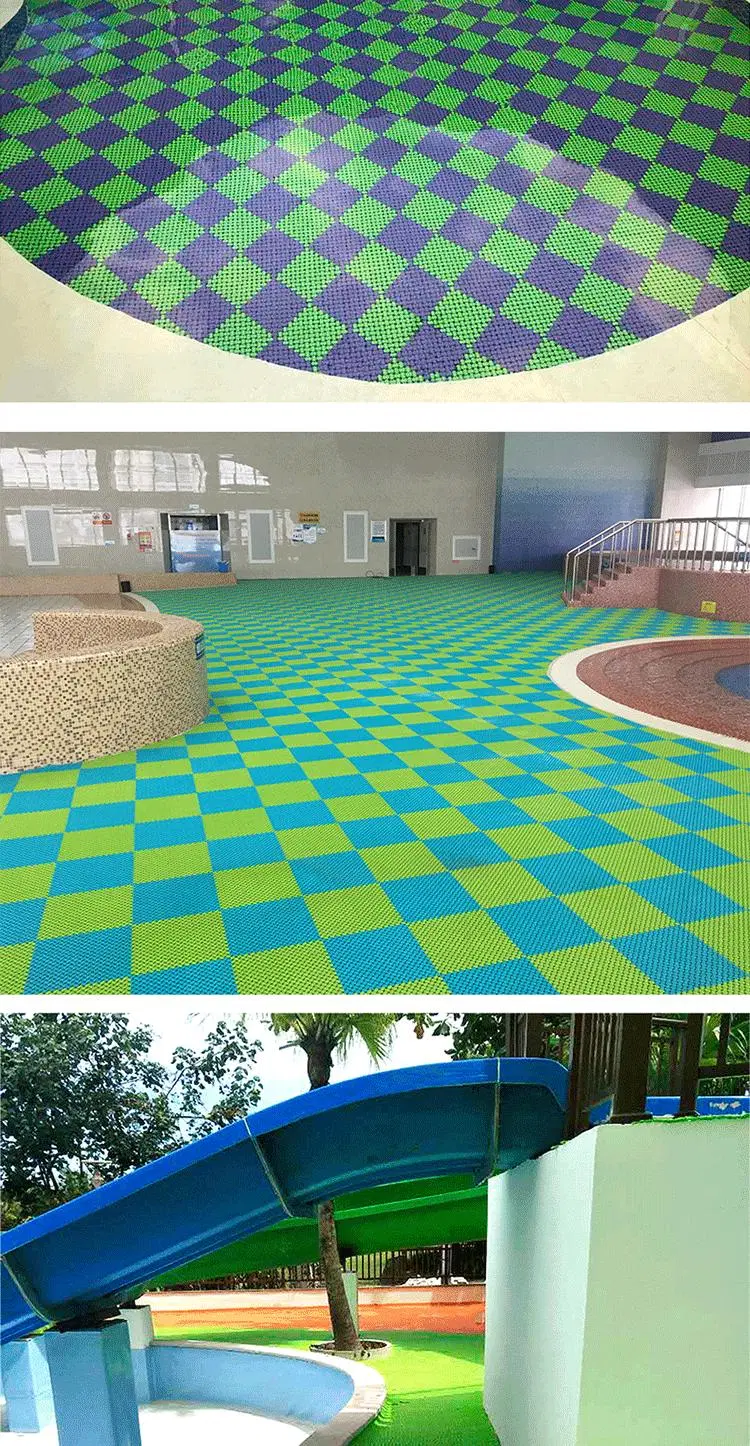 Interlocking Non Slip Anti Slip Draining Water Easy Clean Comfortable Skid PVC Vinyl Mat for Swimming Pool Bathroom Wet Area Floor