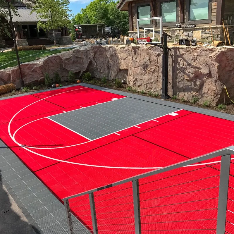 Indoor Outdoor PVC PP Sport Flooring Interlock Basketball Sports Flooring