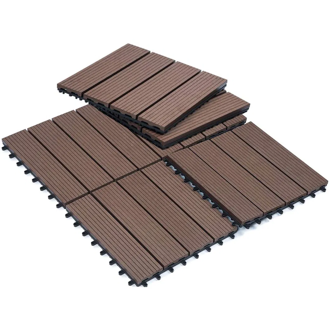 Hot Selling Factory Price Waterproof Wood Plastic Floor Composite Decking DIY WPC Interlocking Garden Deck Flooring Tile