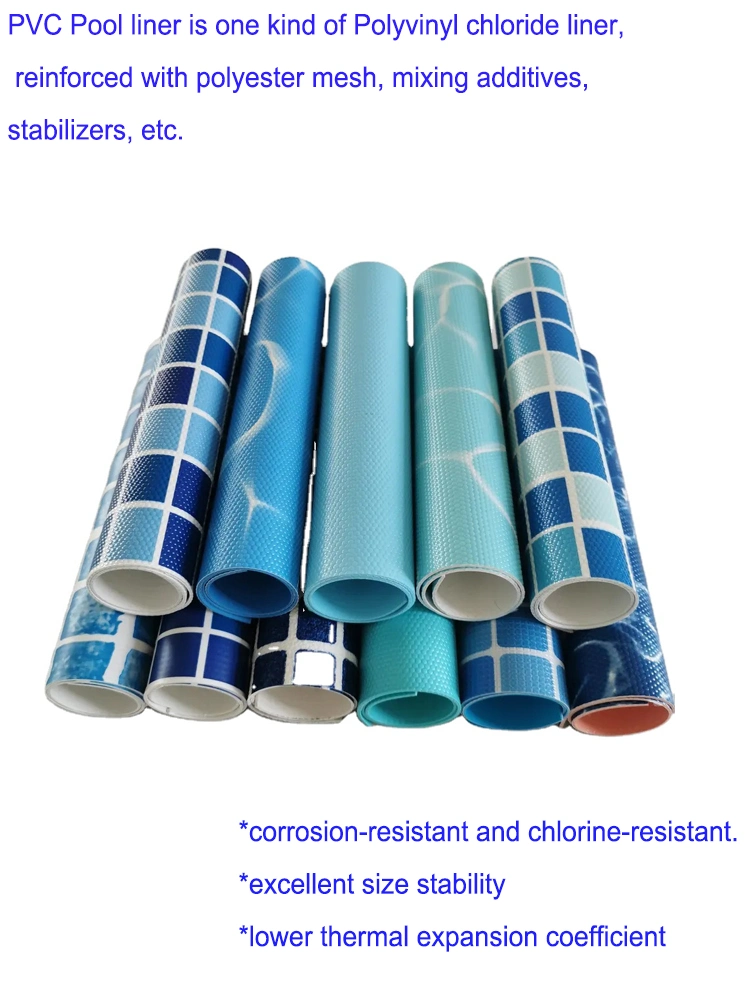 1.5 mm Pool Vinyl Liner Reinforced UV Resistance Blue PVC Swimming Pool Liner