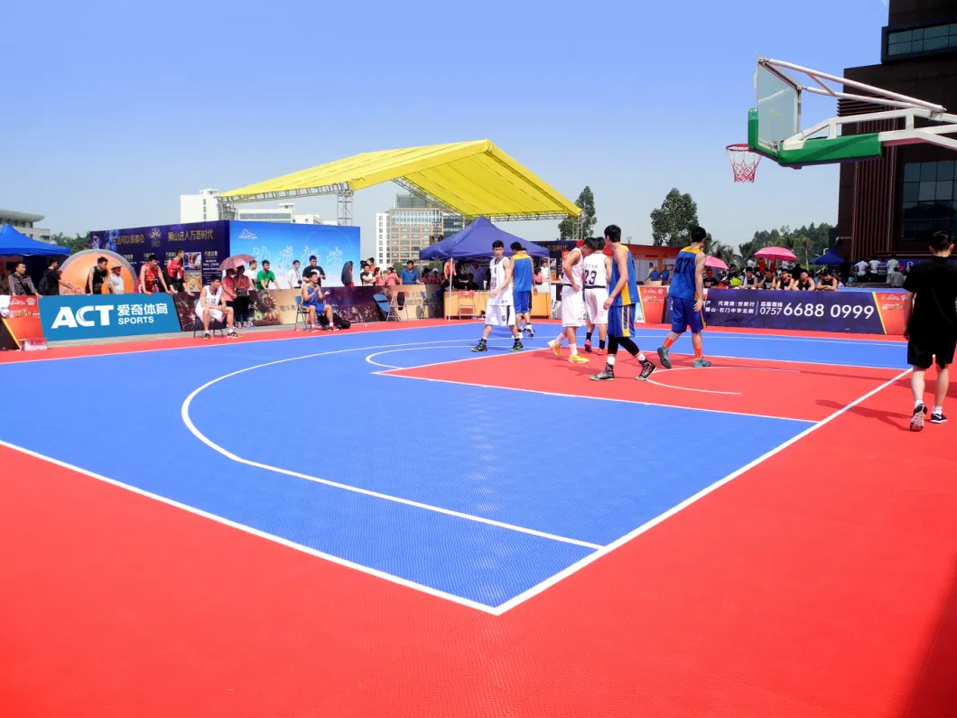 TPV Elastic Rubber Sports Flooring Basketball Sport Court Tiles