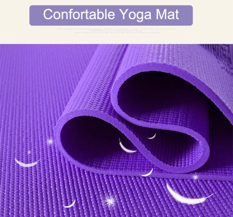 China Wholesale Non-Slip Logo Print Acceptable Foldable Yoga Mat and PVC Yoga Mat