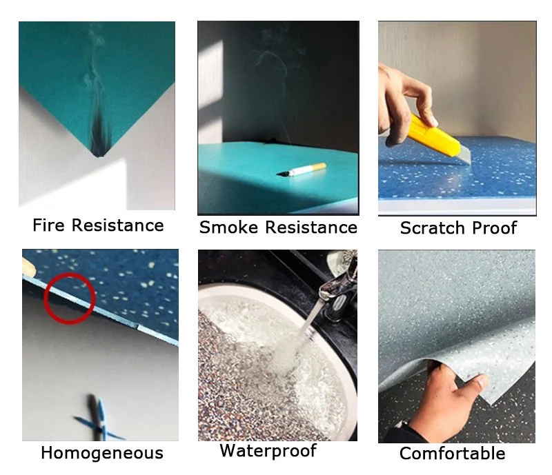 Anti Static Conductive PVC Flooring Homogenous Vinyl Sheets