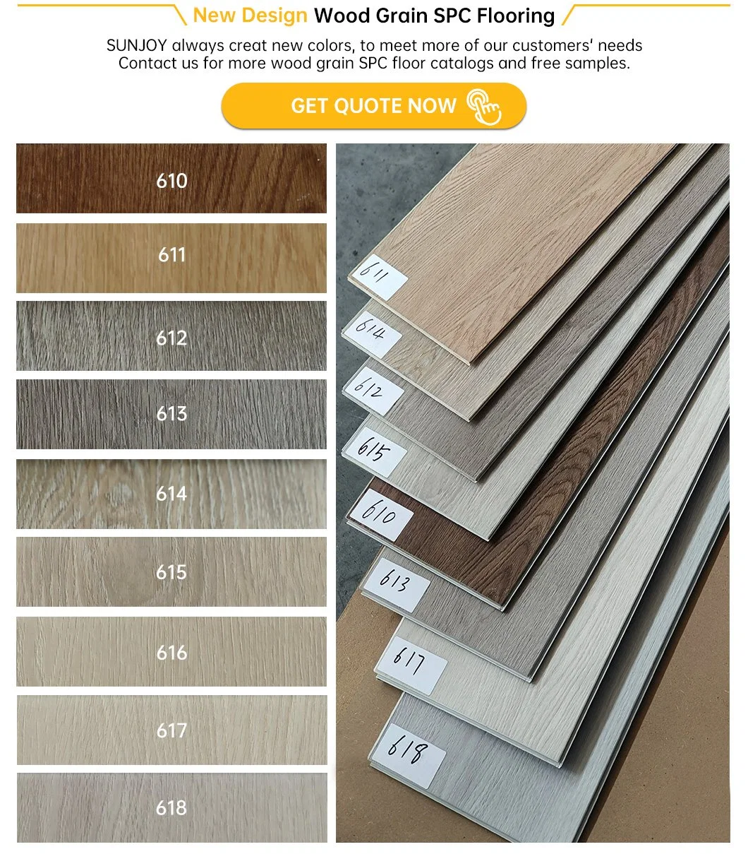 Manufacturer 4mm/5mm/6mm Commercial Use Modern Style Pad 1.5m EVA IXPE 100% Waterproof Unilin Click Herringbone Rigid Vinyl Plank Spc Flooring Click Vinyl Tile