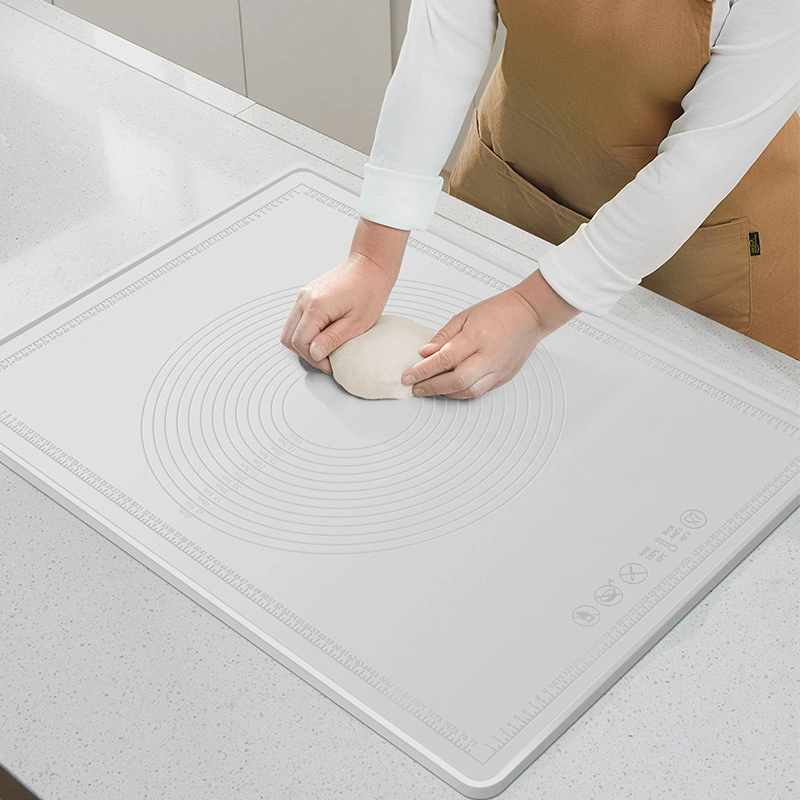 Hot Sale Manufacturer New Big Heat Resistant Kitchen Baking Water Overflow Non Slip Rolling Dough Mat Silicone Pad Kneading Mat