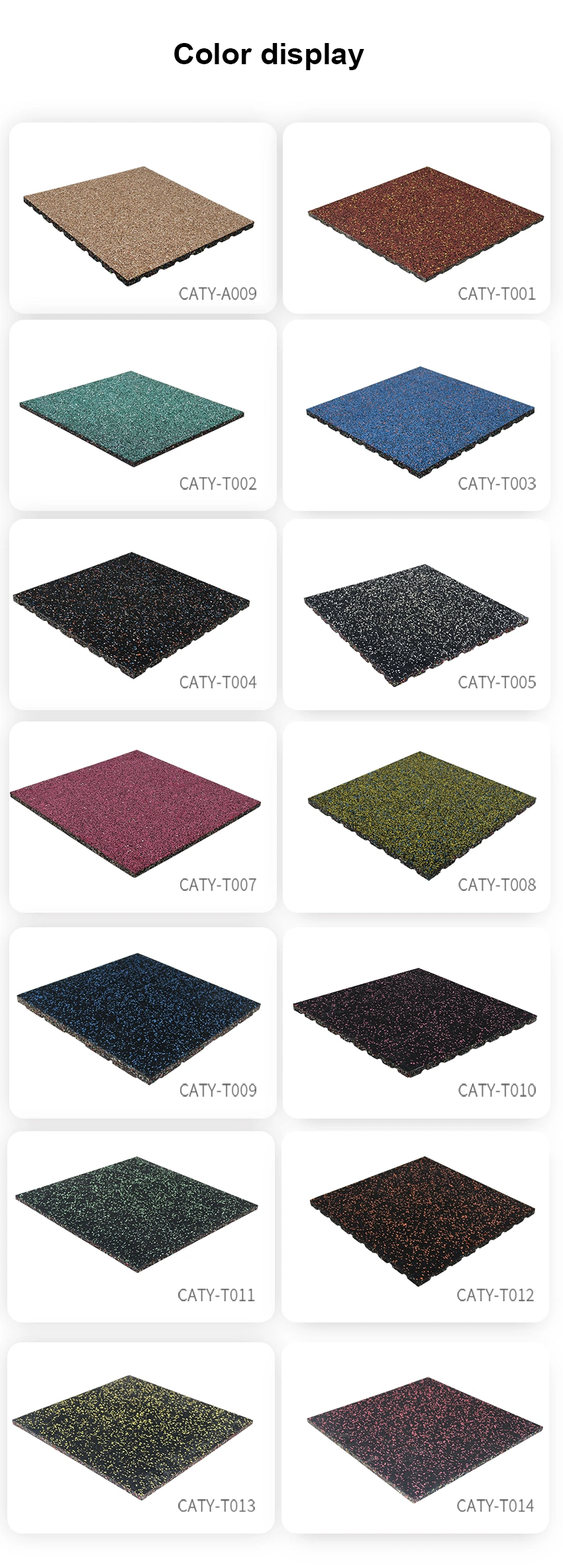 Good Quality Anti-Slip Mat Sports Flooring Tile Gym Rubber Floor