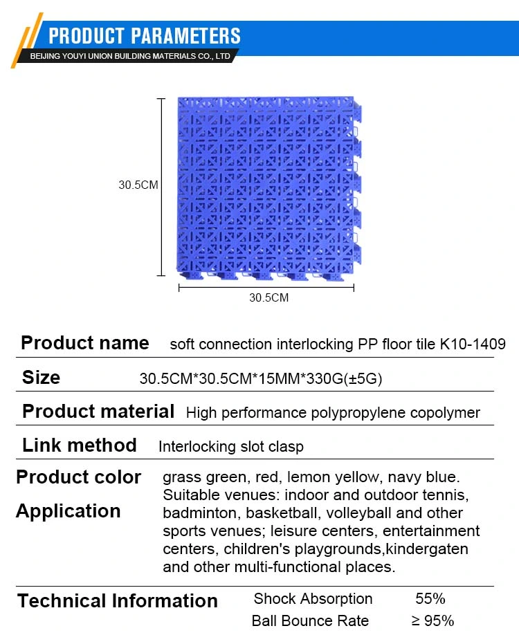 Outdoor &amp; Indoor Hard PVC Floor Covering Modular Plastic Gym Floor Polypropylene Interlocking Grid Floor Tile