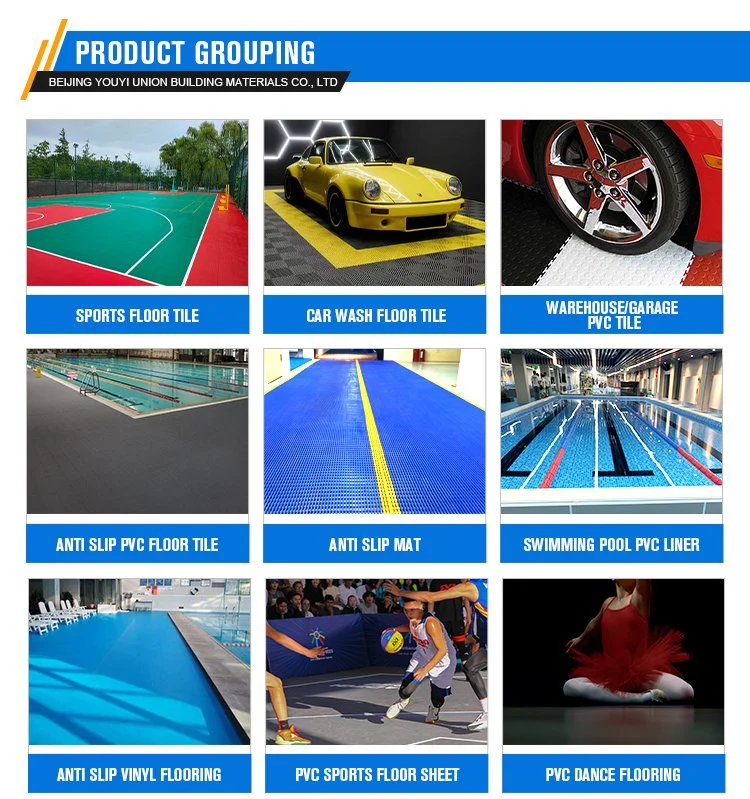 Anti Slip Portable Badminton Courts Luxury Vinyl Cheap PVC Flooring Roll Plastic Vinyl Sheet Floor