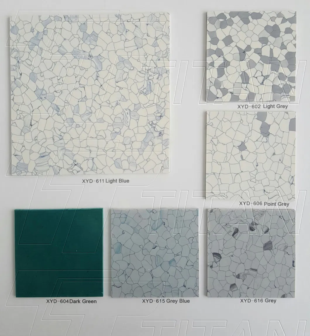 600*600 2mm Conductive PVC Flooring ESD Tiles Wholesale