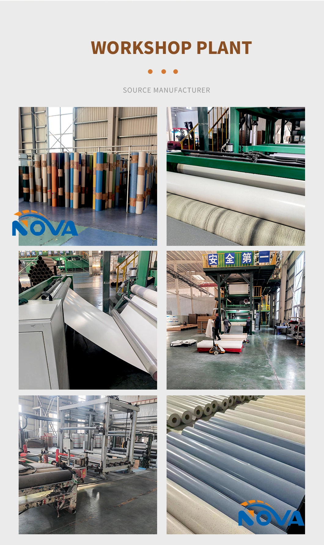 PVC Flooring Stock Wholesale Laminate Plastic Vinyl Roll Floor Covering Carpet Sheet