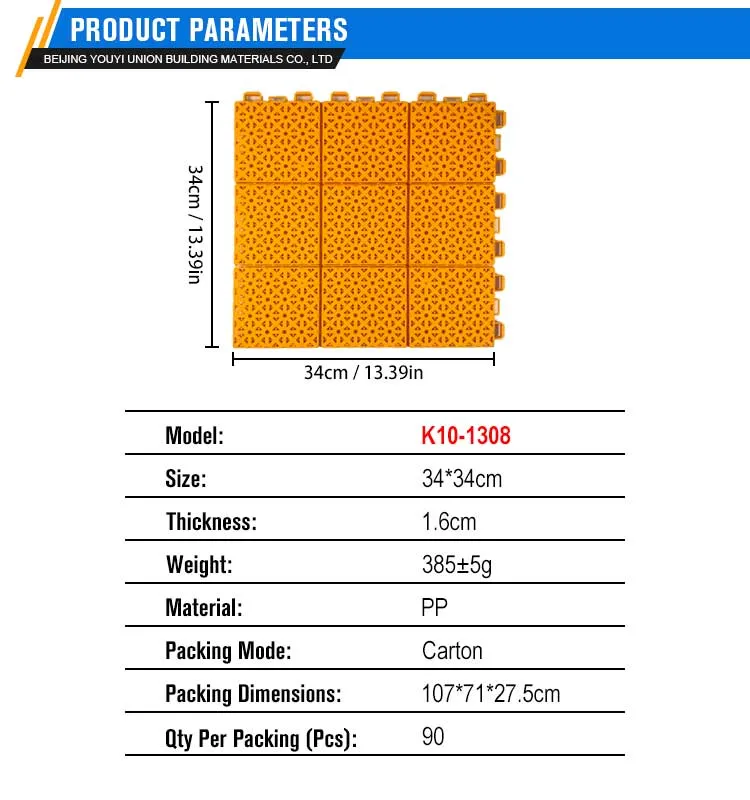 Weather-Resistant Outdoor Sport Court Tiles for Basketball Courts and Multi-Sport Play Areas