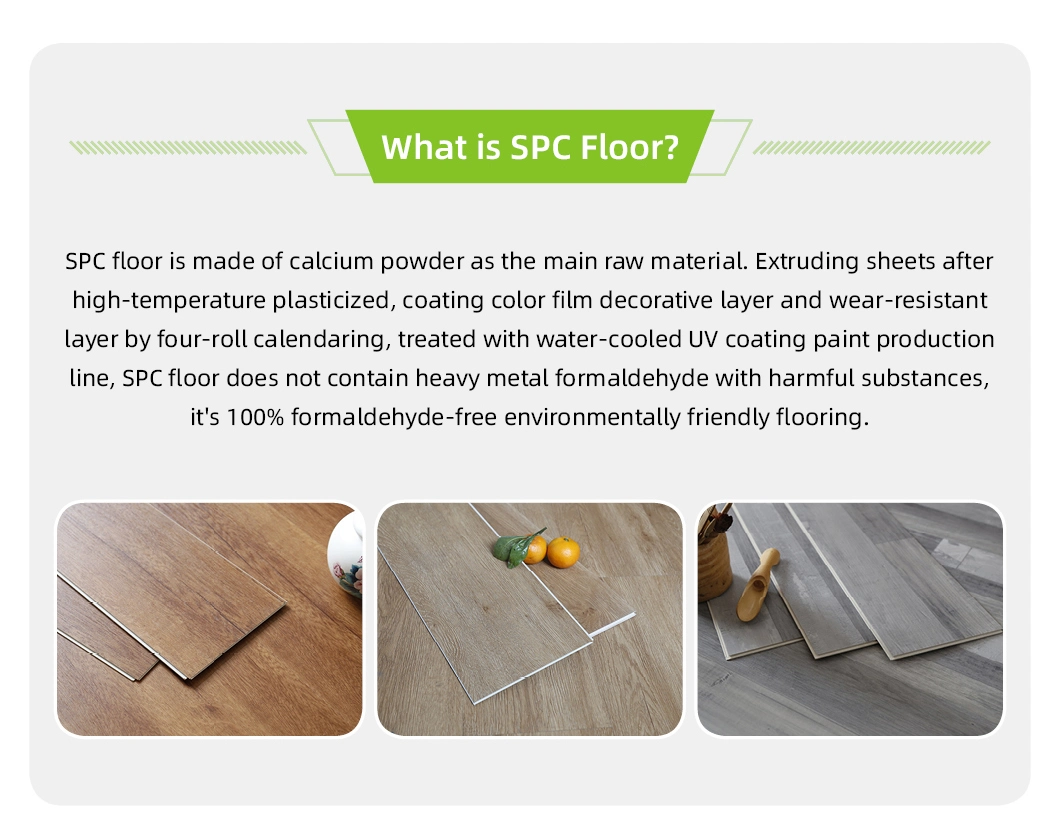 China Manufacturer Commercial Use Modern Style 100% Waterproof Spc Flooring Click Vinyl