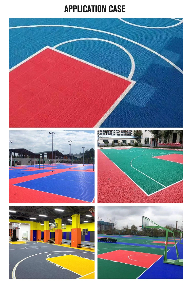 Modular Outdoor Interlocking Wear-Resistant PP Floor Tile for Backyard Basketball Court