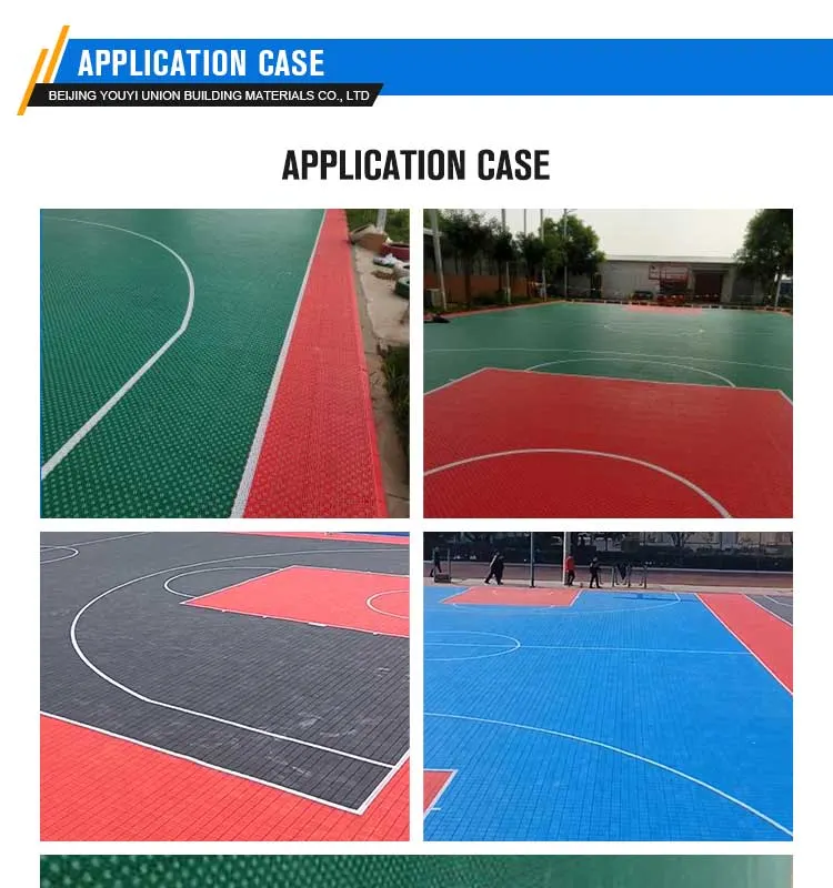 Outdoor Interlock Base Rubber Sport Court Flooring Tiles for Basketball Roller Skate Pickleball Multi-Sport