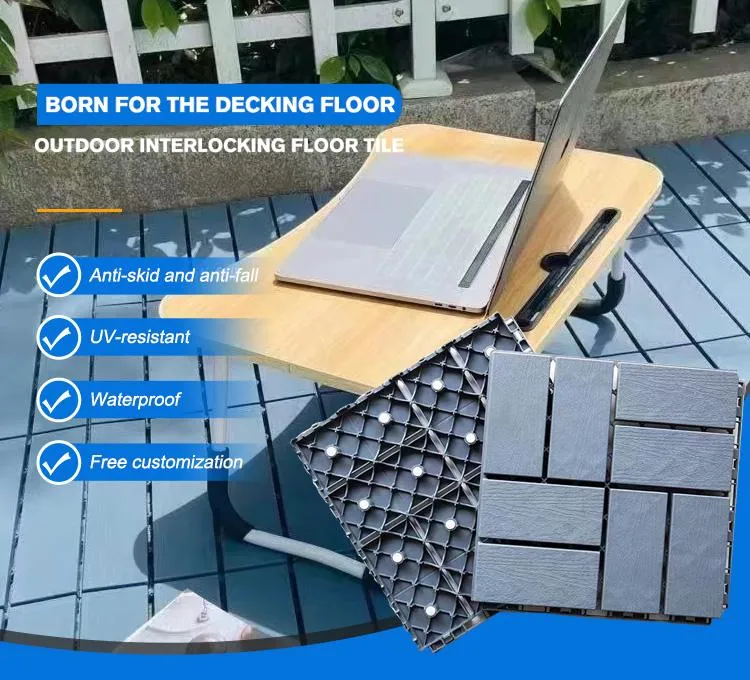 Interlocking Luxury Vinyl Decking Flooring Tile Factory Direct Sales Outdoor Living Grass Deck Tiles Plastic