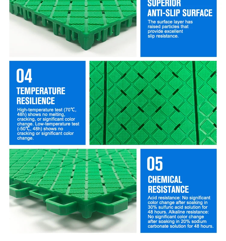 High Durability Interlocking Sports Flooring - Anti-Slip Surface