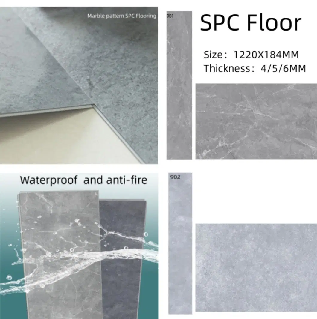 China Supplier Indoor UV Coating Interlocking PVC Vinyl Spc Flooring with IXPE