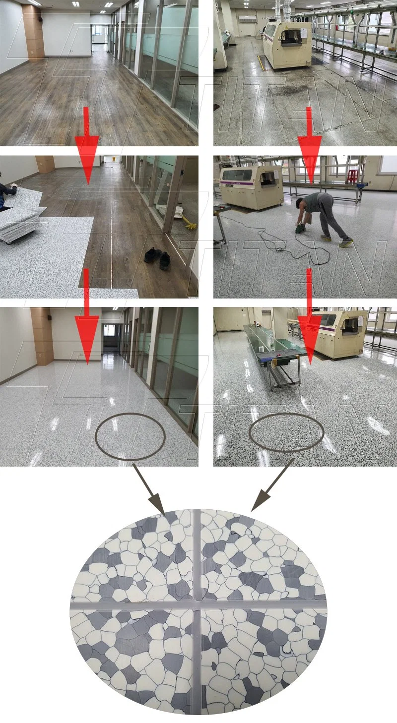 Anti-Static Homogenous PVC Vinyl Floor ESD Tiles for Electronic Factory