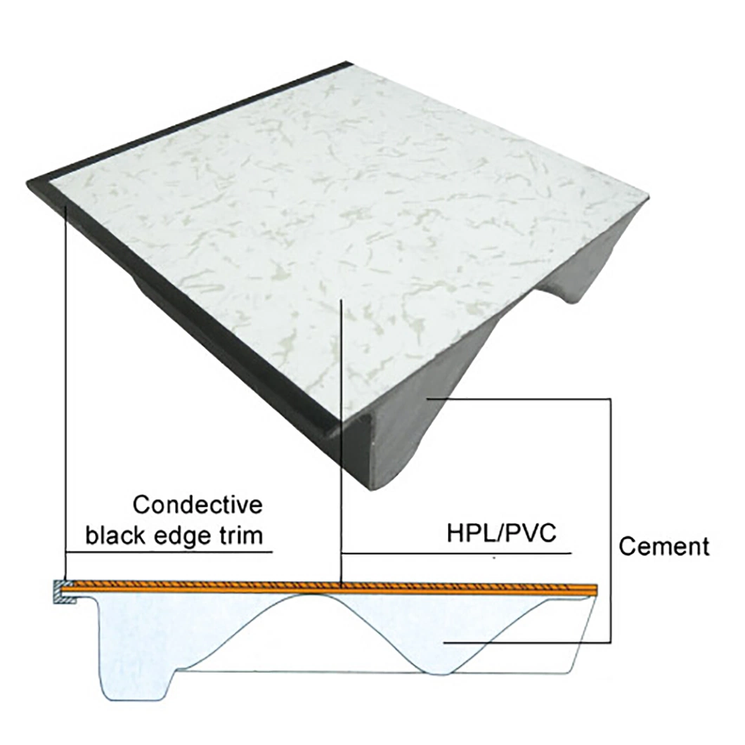 China Manufacturer Supply Furniture Laminate Sheet Anti-Static Access Floor PVC Panel for Computer Room, Data Center