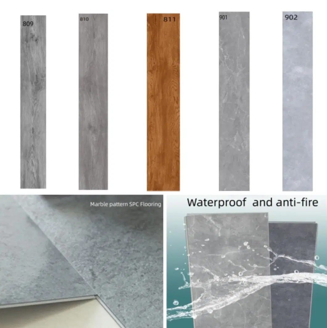 China Supplier Indoor UV Coating Interlocking PVC Vinyl Spc Flooring with IXPE