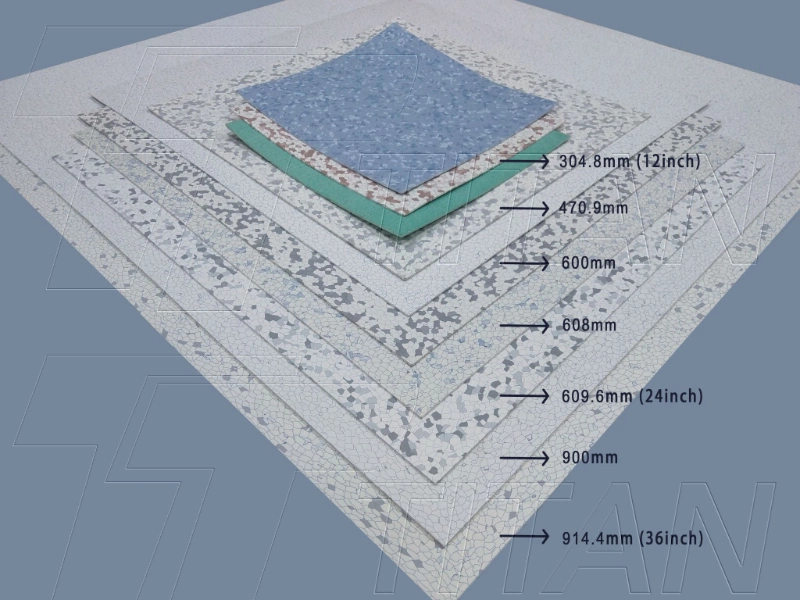 Anti-Static Homogenous PVC Vinyl Floor ESD Tiles for Electronic Factory