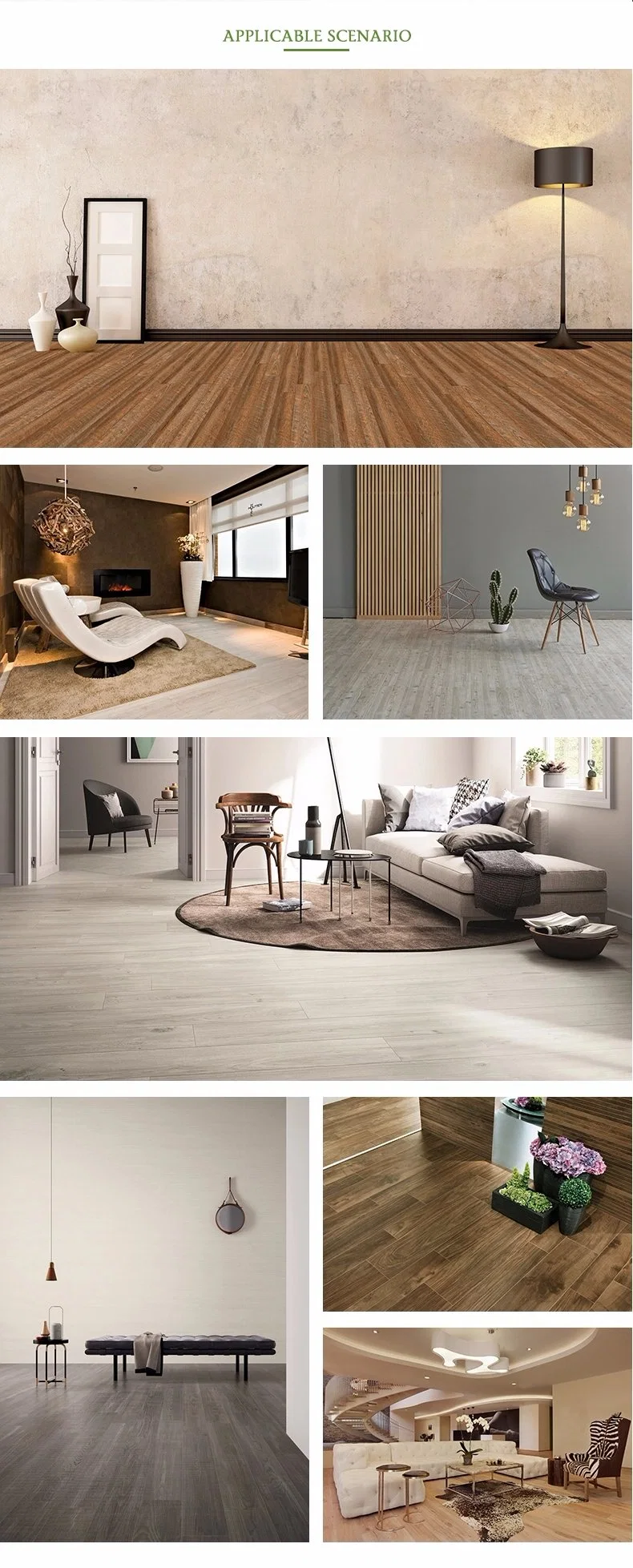 China Factory Anti-Slip Waterproof Wood Texture Spc Vinyl Flooring for Decoration