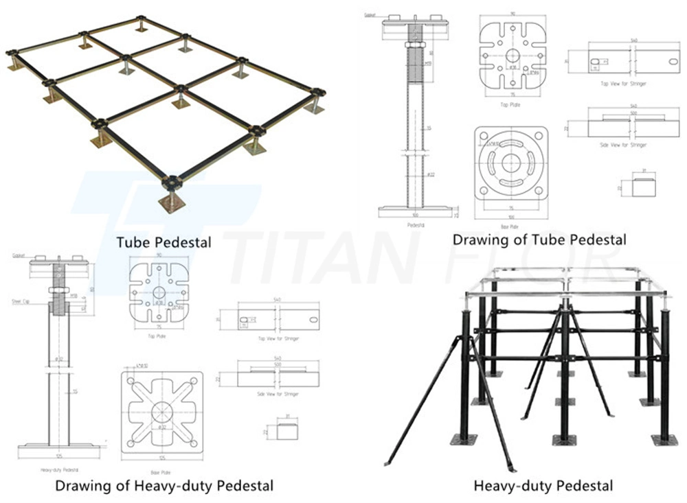 New Technology Products Four Side of PVC Ending Wholesale Calcium Sulphate Raised Floor