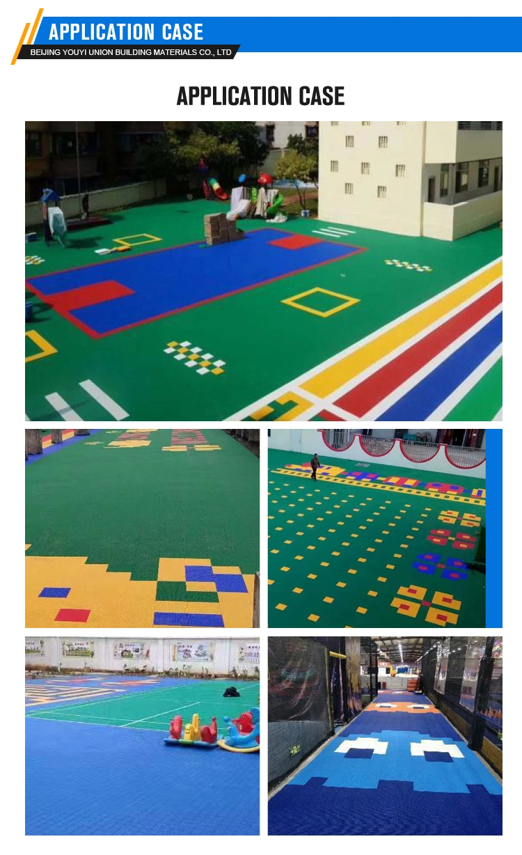 Outdoor Sports Pitch Flooring Interlocking Anti Slip Floor PVC Tile Luxury Vinyl PP Modular Portable Flooring