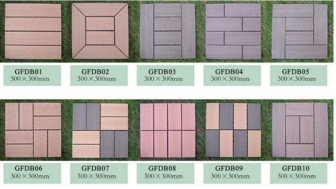 Outdoor Composite Balcony Flooring Interlocking Panel Other Landscaping &amp; WPC Decking Tiles