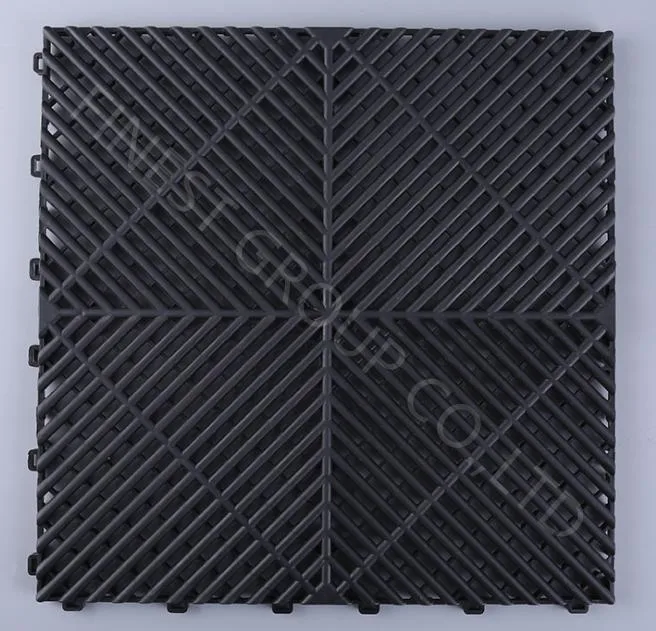 Vented Modular PP Garage Floor Tiles Plastic PP Interlocking Garage Flooring Vented PP Puzzle Mat Vented PP Interlocking Tile