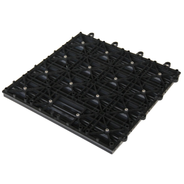 300*300 mm Quick Installation Low Maintenance Waterproof Anti-Fade Wood Plastic Composite WPC Interlocking Patio Deck Tiles