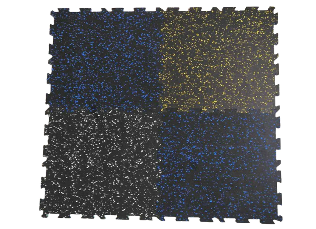 Fitness Gym Floor Black Puzzle Rubber Sheet Mat