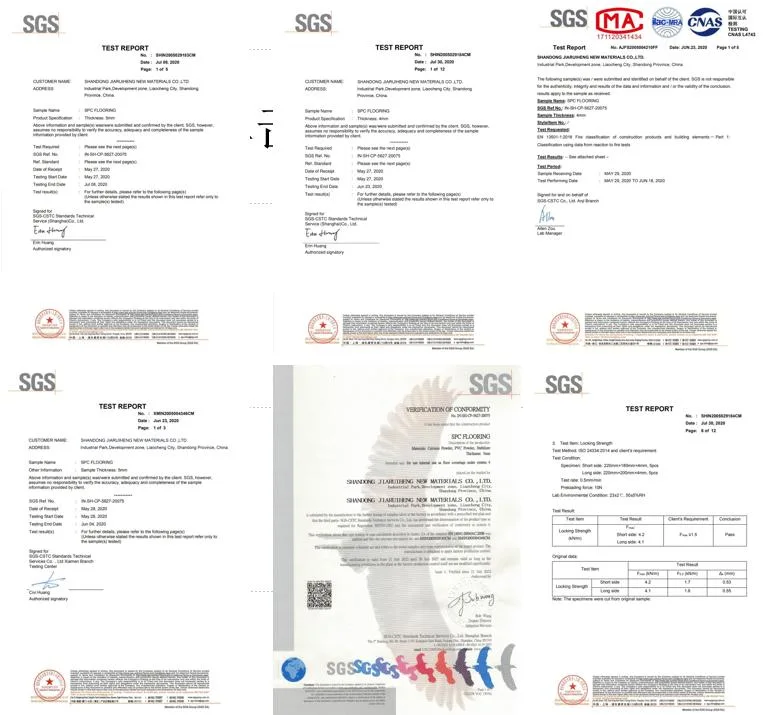 Waterproof Non-Slip Matt V Groove Environmental Spc Click Flooring 4mm/5mm/6mm PVC/WPC/Spc/Rvp Flooring