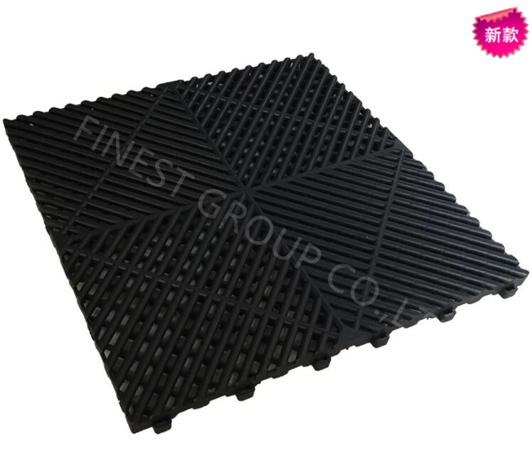 Vented Modular PP Garage Floor Tiles Plastic PP Interlocking Garage Flooring Vented PP Puzzle Mat Vented PP Interlocking Tile