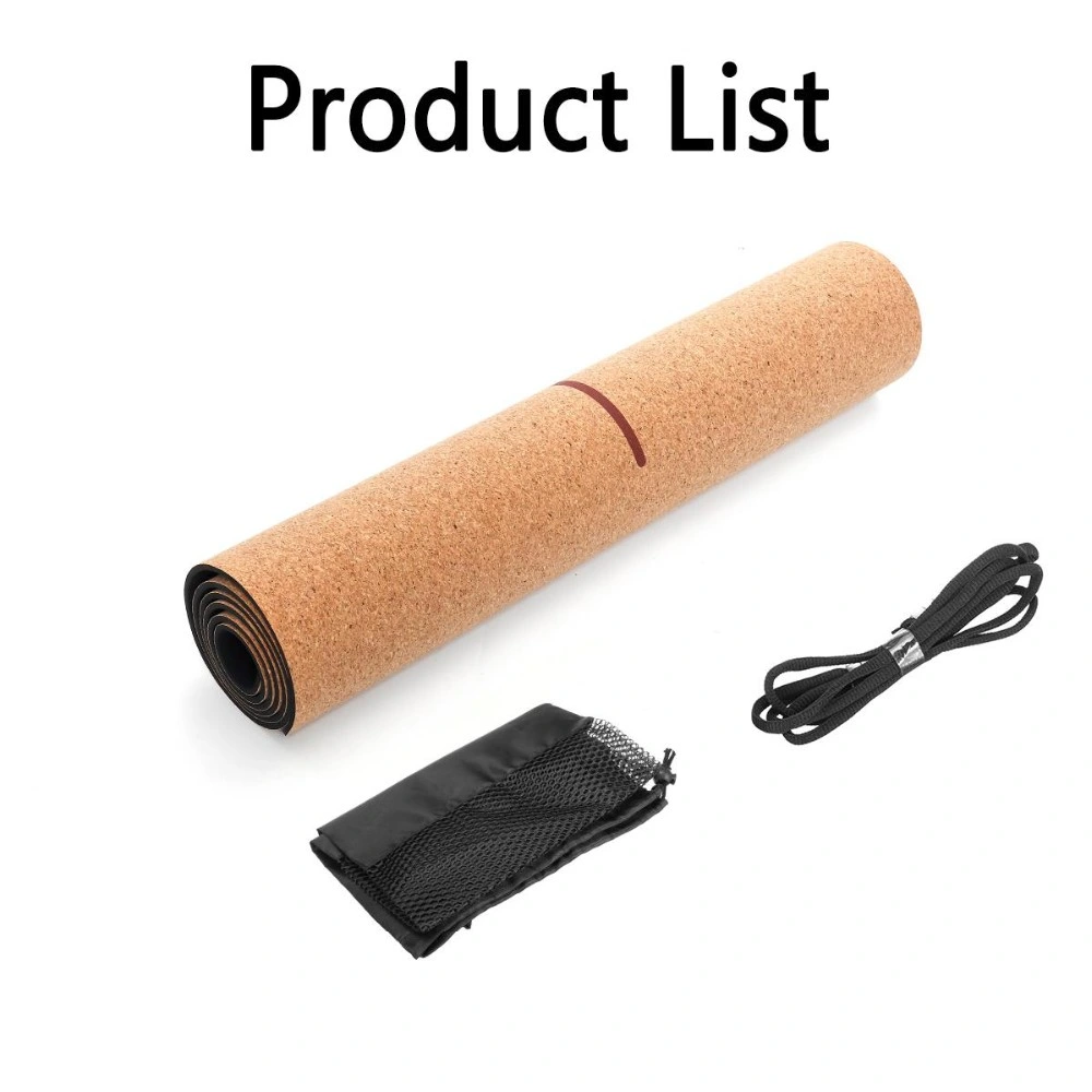 Wholesale Custom Logo Non PVC Yogamat Cork TPE Yoga Mat Manufacturer Pilates TPE Exercise Mat Yoga Matt Eco Friendly Non Slip Fitness Gym Equipment