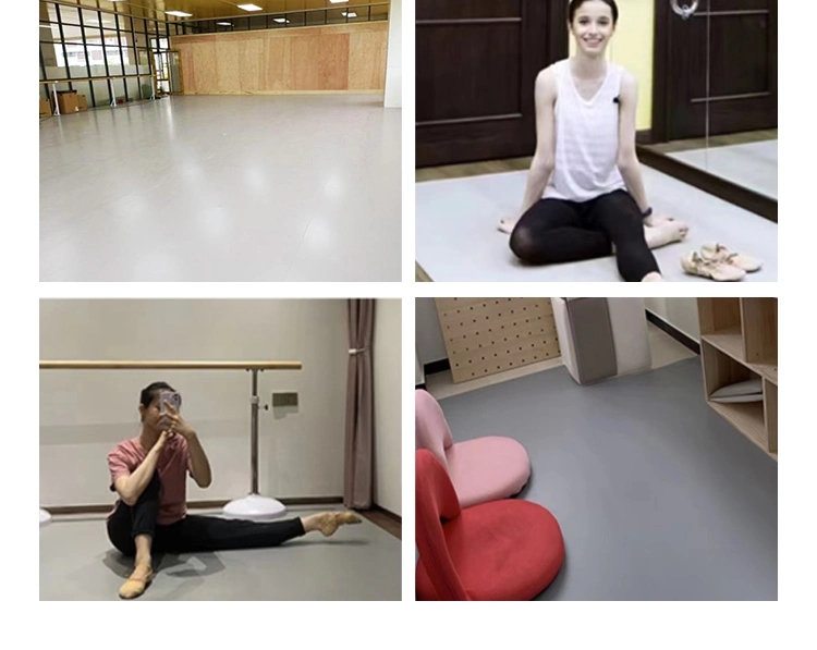 Luxury Vinyl Sheet PVC Dance Flooring for Indoor Fitness Gym Center School College Yoga Dance Room