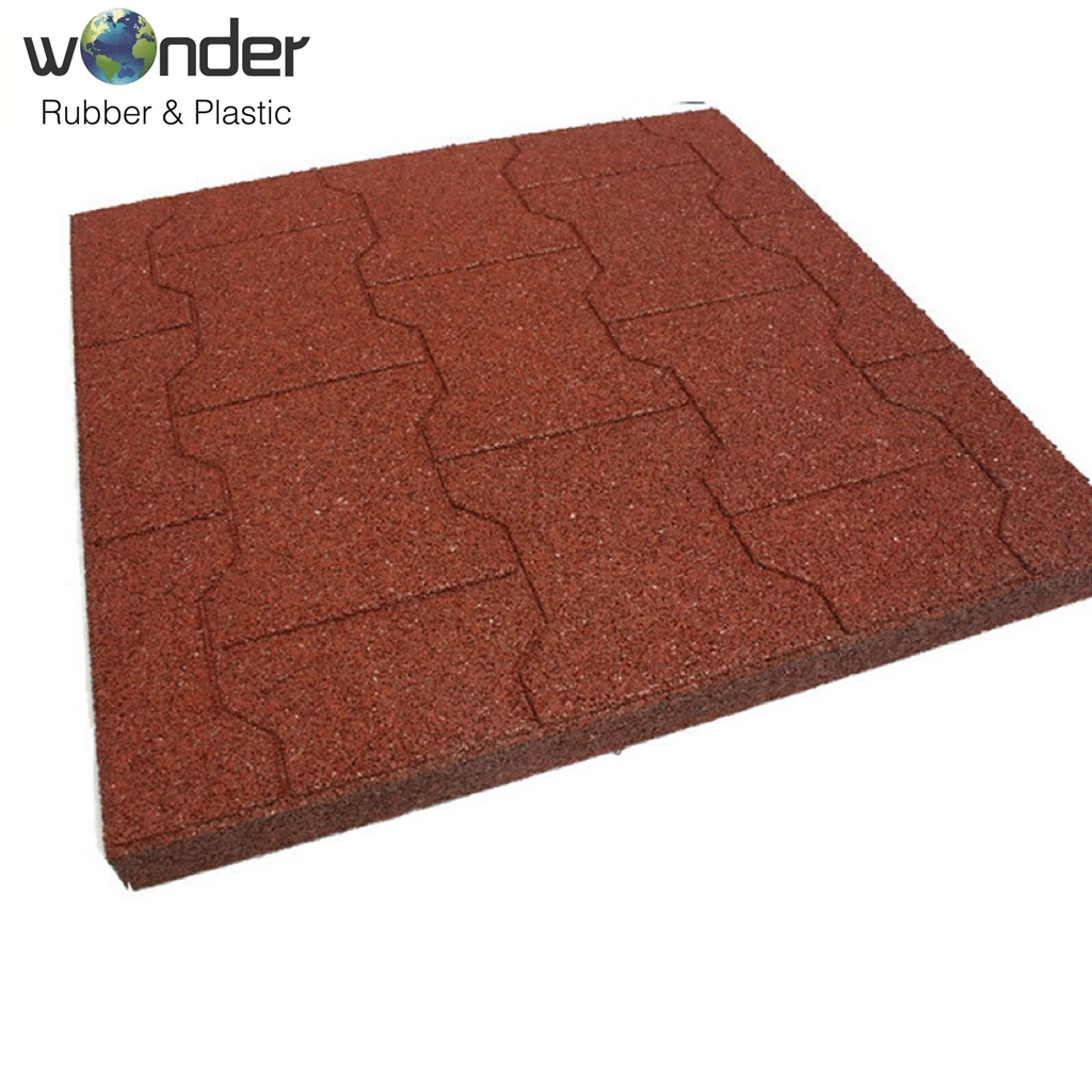 Both Indoor and Outdoor Rubber Flooring Used for Sports Field Pave Rubber Tiles