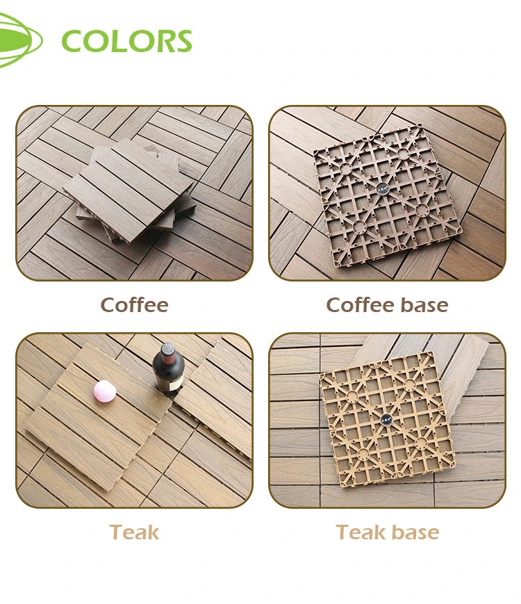 WPC Composite Interlocking Decking Floor Tiles DIY Easy Fit Balcony