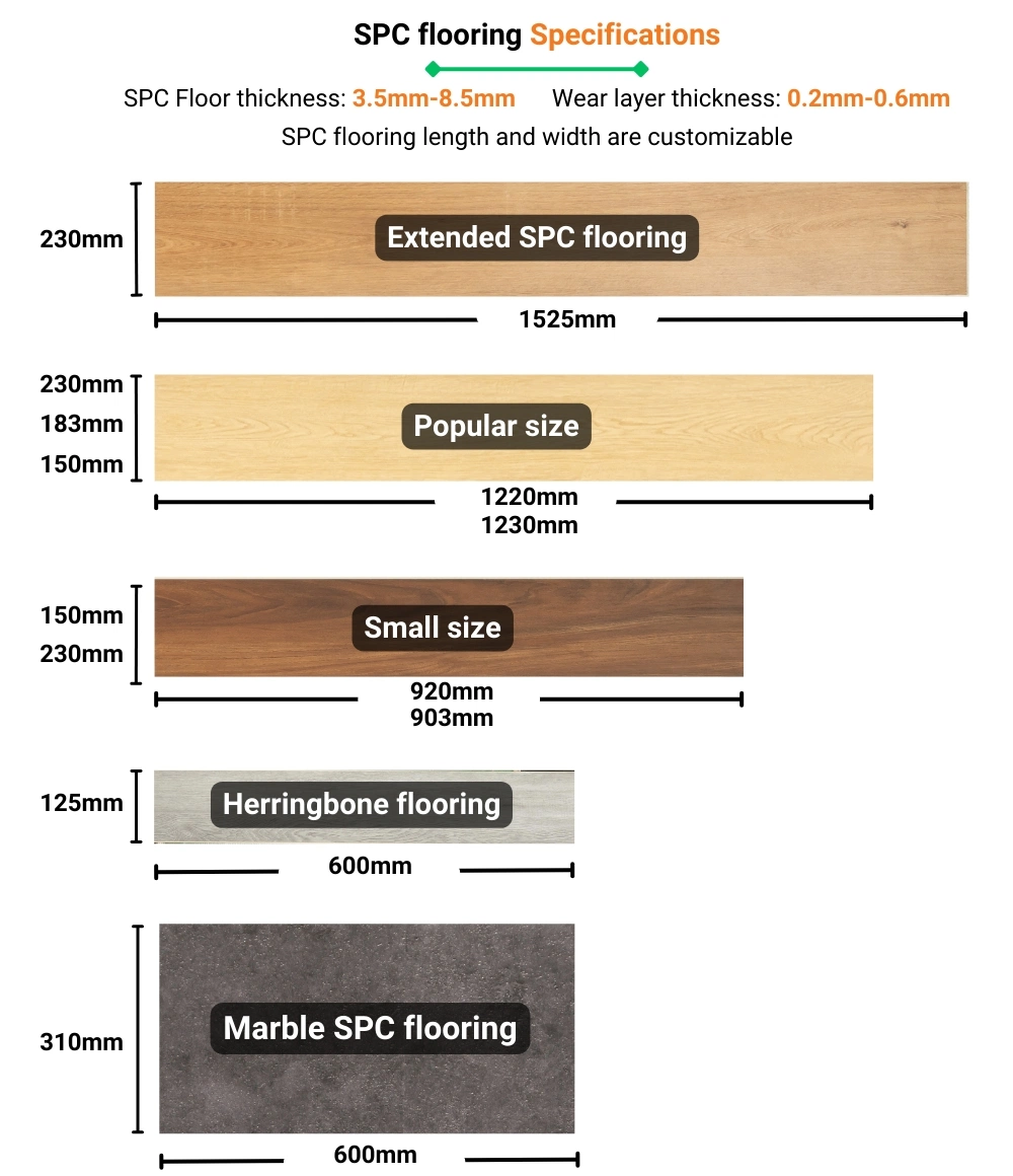 China/Vietnam Manufacturer Interior/Indoor Plastic/PVC Plank Tiles Click/Lock 4mm/5mm/6mm/7mm/8mm Spc Vinyl Flooring Waterproof