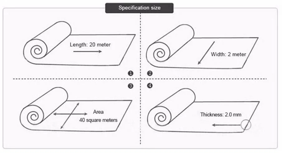 Anti-Skid Roll Design Homogenous Antibacterial PVC Vinyl Floor