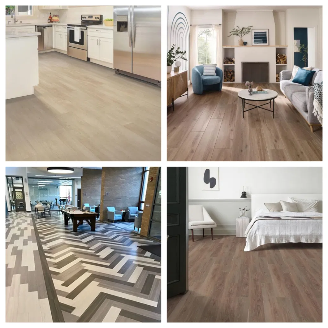 Factory Directly Luxury Adhesive Flooring Plank Waterproof Fireproof Floor Lvt PVC Vinyl Plastic Flooring Tiles