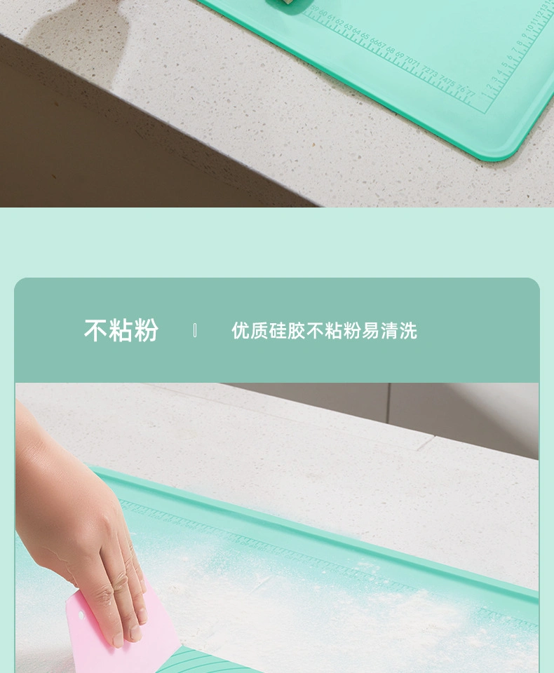 Hot Sale Manufacturer New Big Heat Resistant Kitchen Baking Water Overflow Non Slip Rolling Dough Mat Silicone Pad Kneading Mat