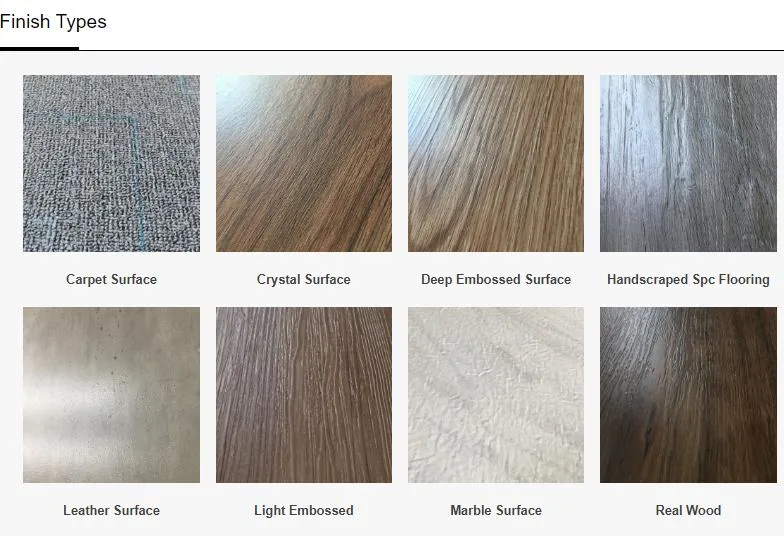 High Quality Texture Lvt Lvp PVC Click Spc Floor Vinyl Plank 4 mm Click Spc Rigid Lvt PVC Vinyl Floor Sheet Big Floor Tile China Factory Wholesale