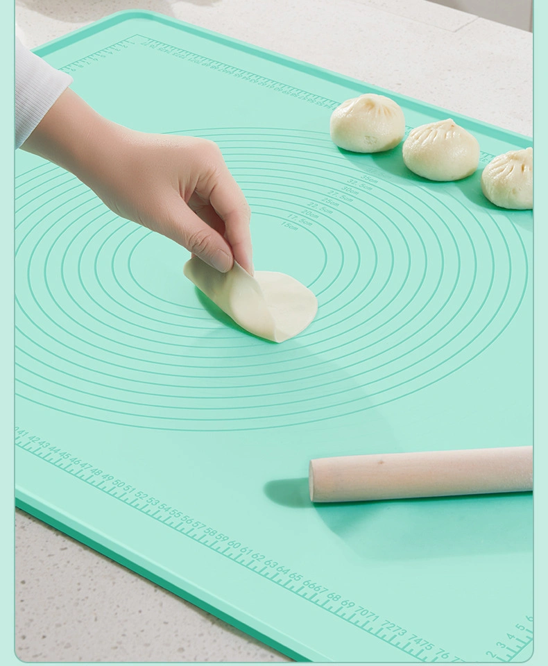 Hot Sale Manufacturer New Big Heat Resistant Kitchen Baking Water Overflow Non Slip Rolling Dough Mat Silicone Pad Kneading Mat